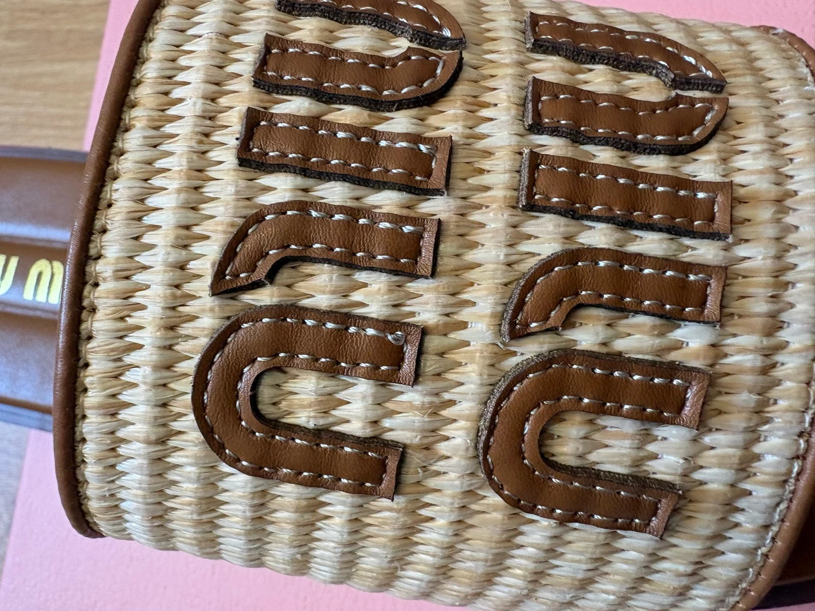 Sandales Slide Rafia Marron Taille 40 – photo 3